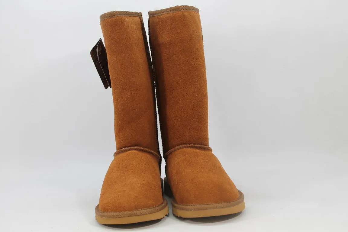 Kemi Tall Sheepskin Women's Brown Boots 8M(ZAP13303)