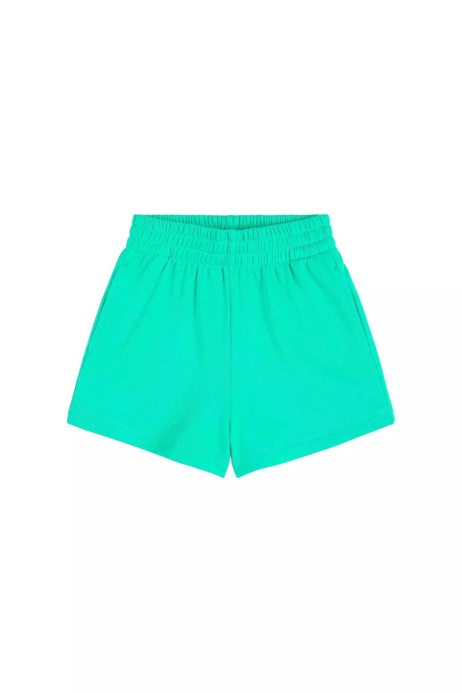 KIDS ESSENTIAL SWEAT SHORT - POOL GREEN