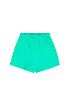 KIDS ESSENTIAL SWEAT SHORT - POOL GREEN