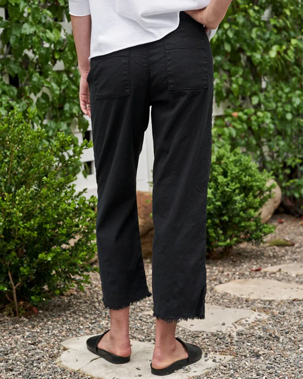 Kinsale Linen Trouser in Black