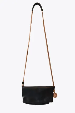 k(not) Mini Messenger in Black/Veg Tan