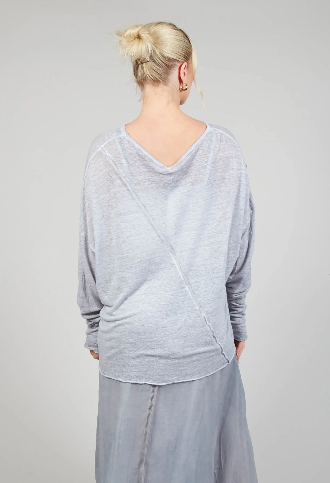 Linen Comfort Top in Original Grey