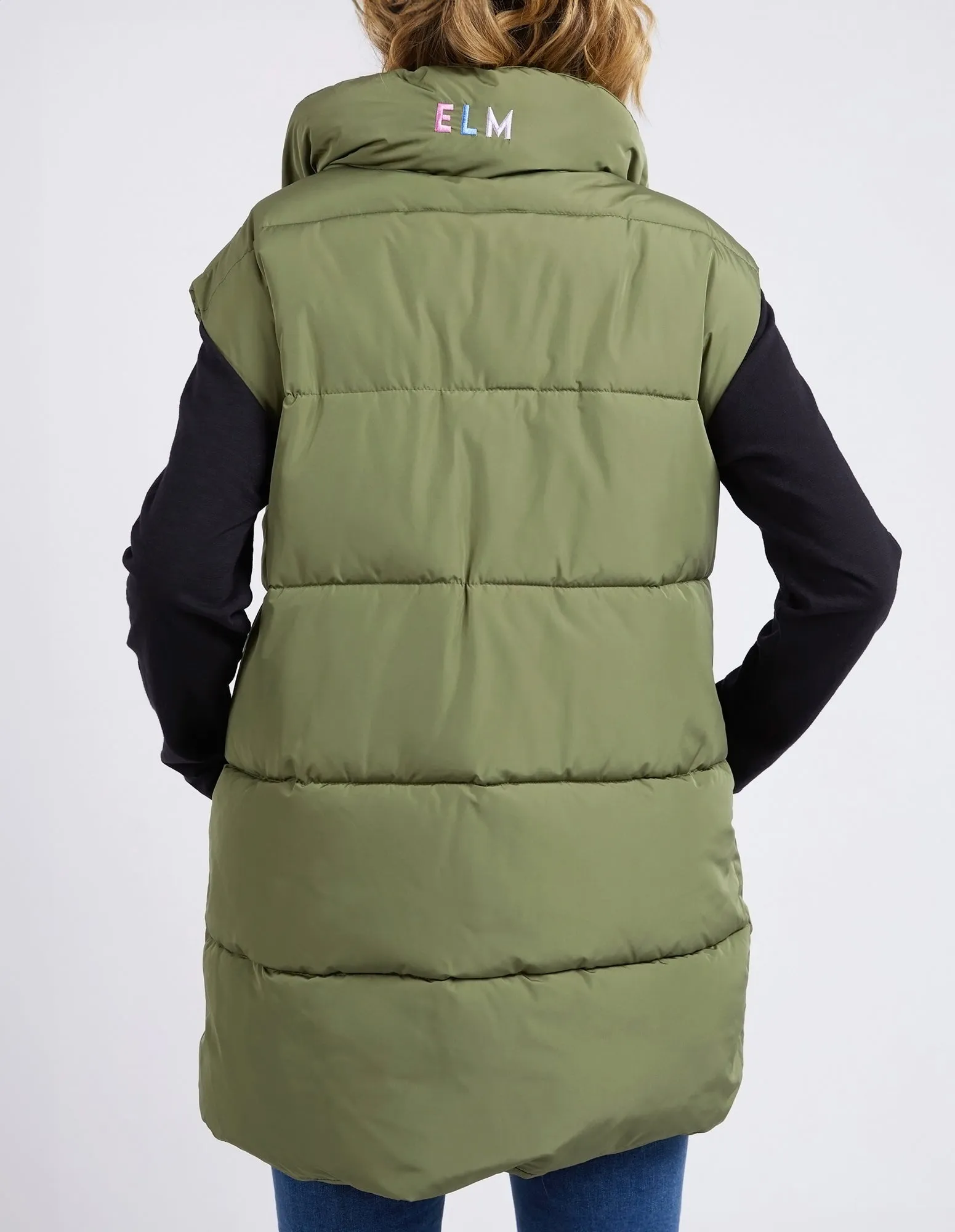 Longline Puffer Vest Four Leaf Clover