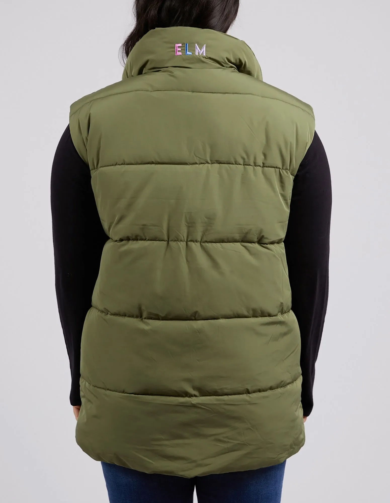 Longline Puffer Vest Four Leaf Clover