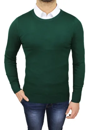 MAGLIONCINO PULLOVER UOMO SLIM FIT ADERENTE VERDE MAGLIA GOLFINO