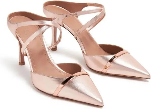 Malone Souliers Yoana metallic mules Pink