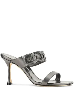 Manolo Blahnik 90mm Larapa mules - Grey