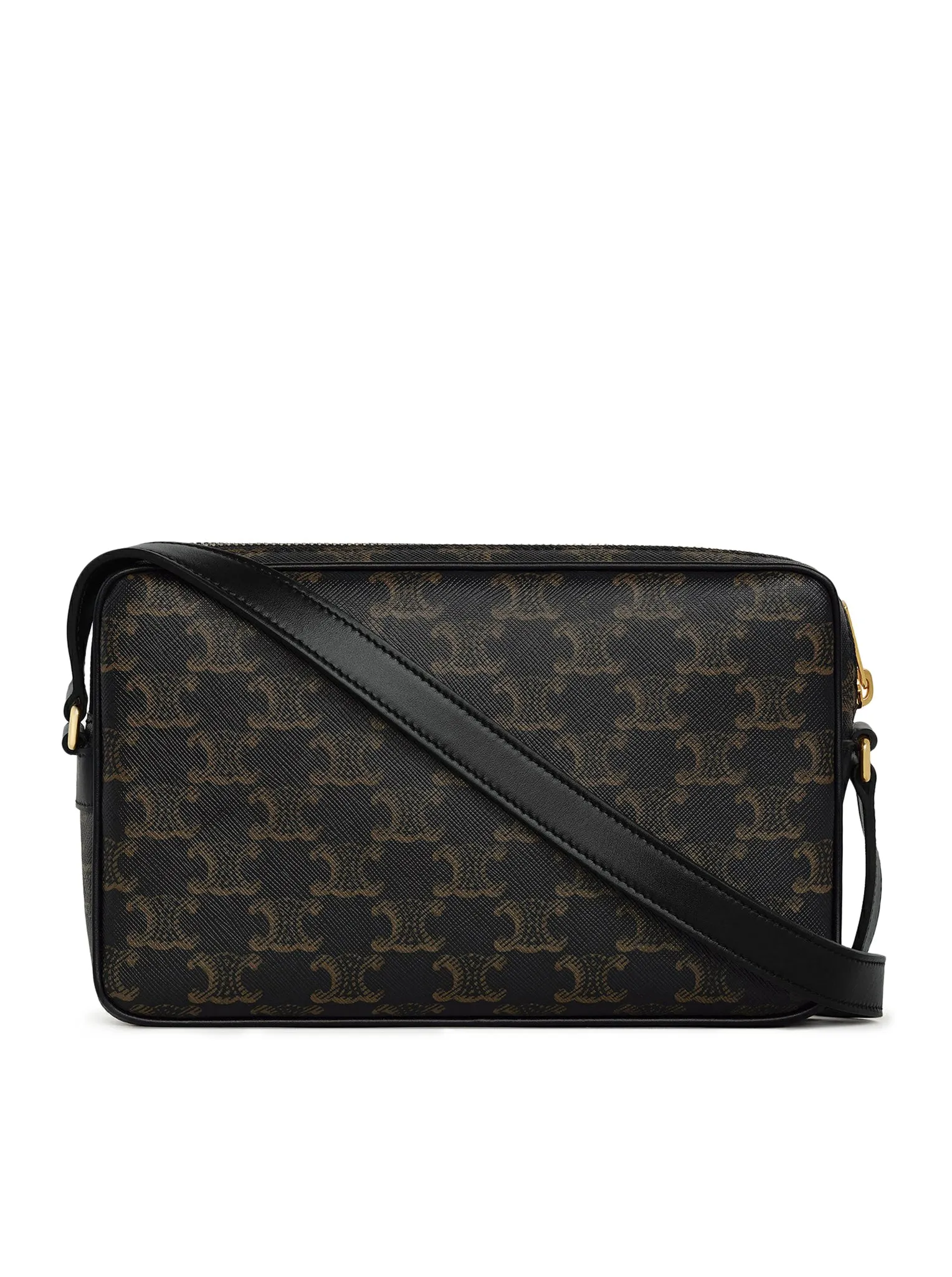 MEDIUM MESSENGER BAG IN TRIOMPHE CANVAS WITH CELINE BLACK PRINT