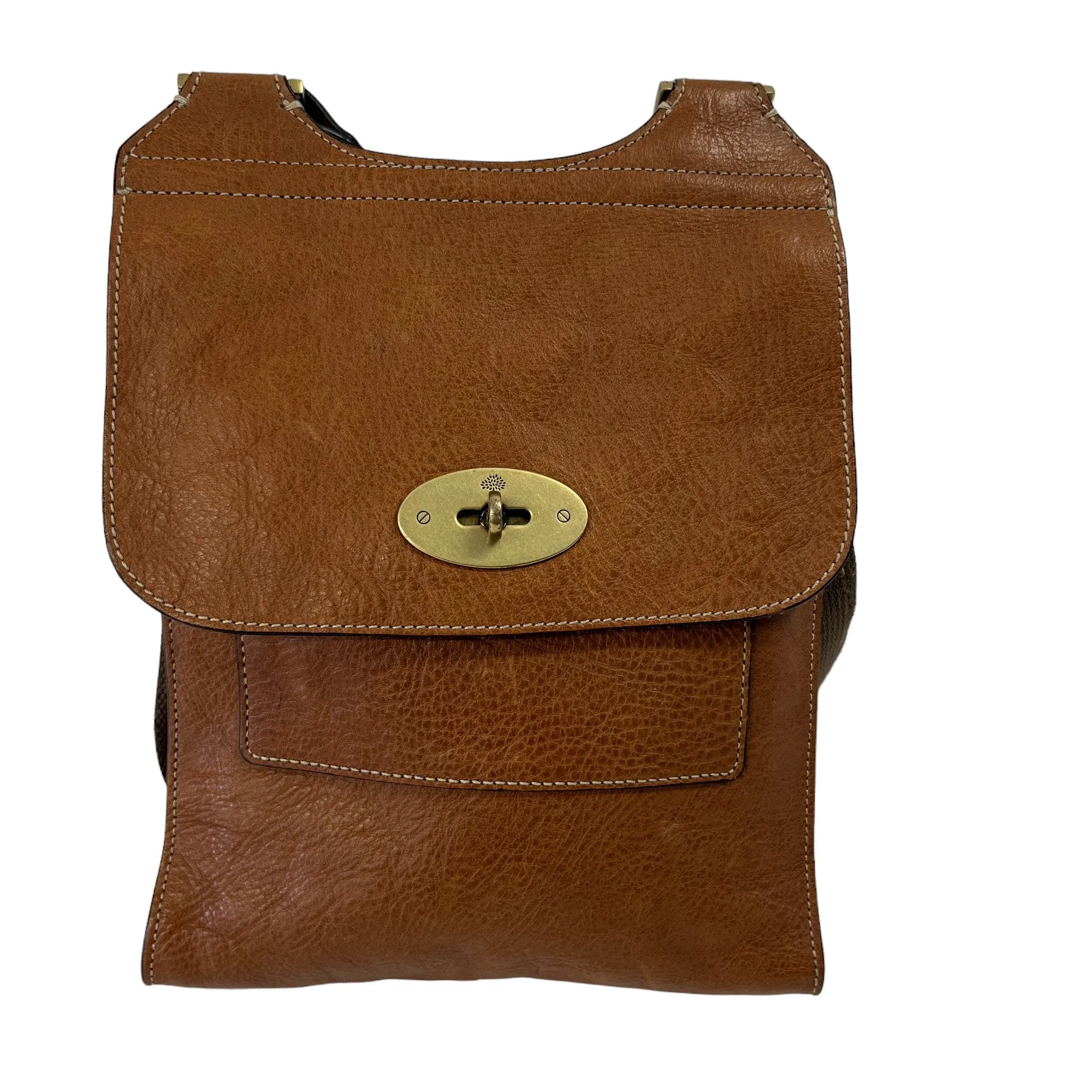 Men's Antony Grained Messenger Bag Brown