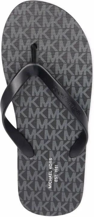 Michael Kors Travis thong-strap flip flops Black