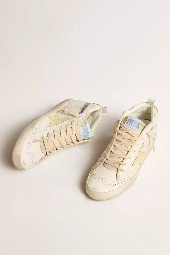 Mid Star White Bio Leather Sneaker