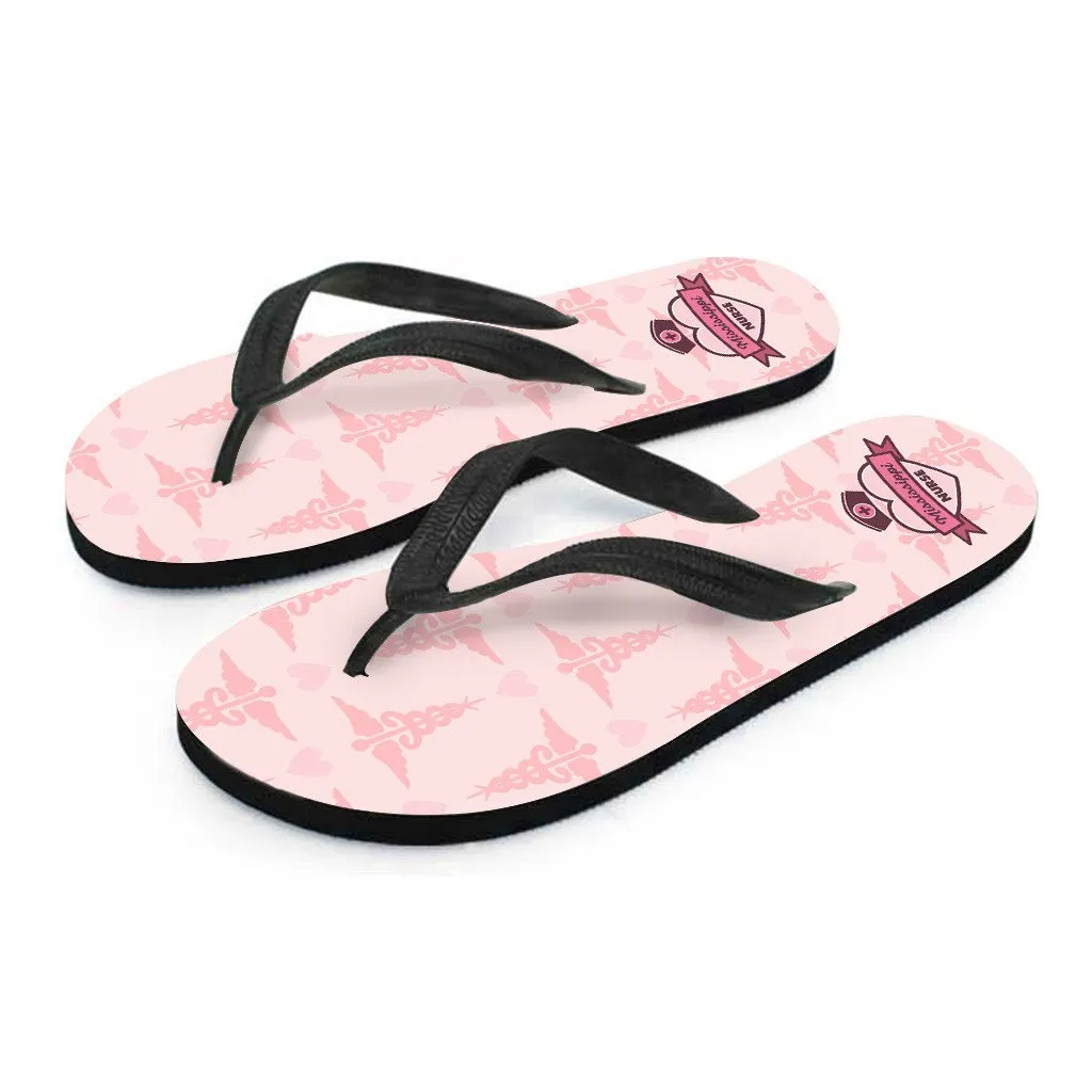 Mississippi Nurse Flip Flops Pink