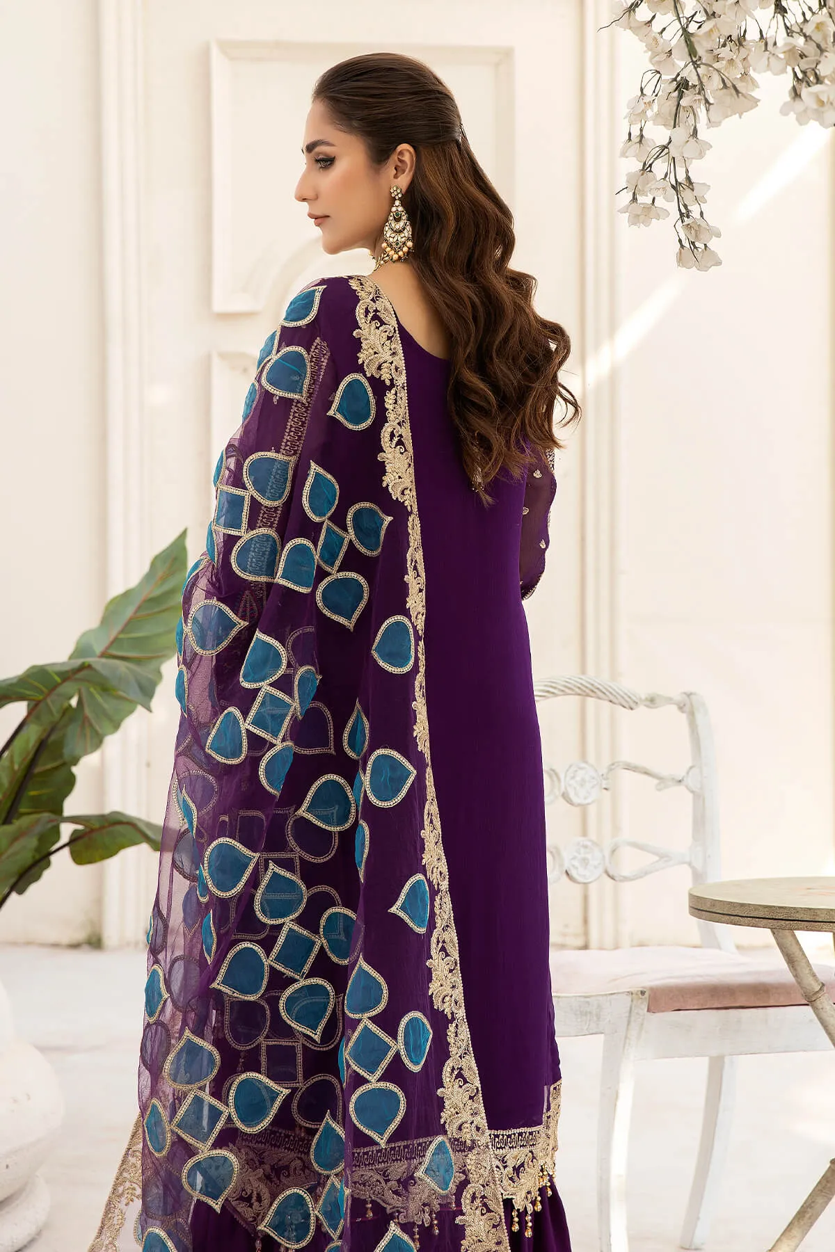 Naqsh Majestic By Imrozia Premium Unstitched Chiffon 3Pc Suit M-60 Zara