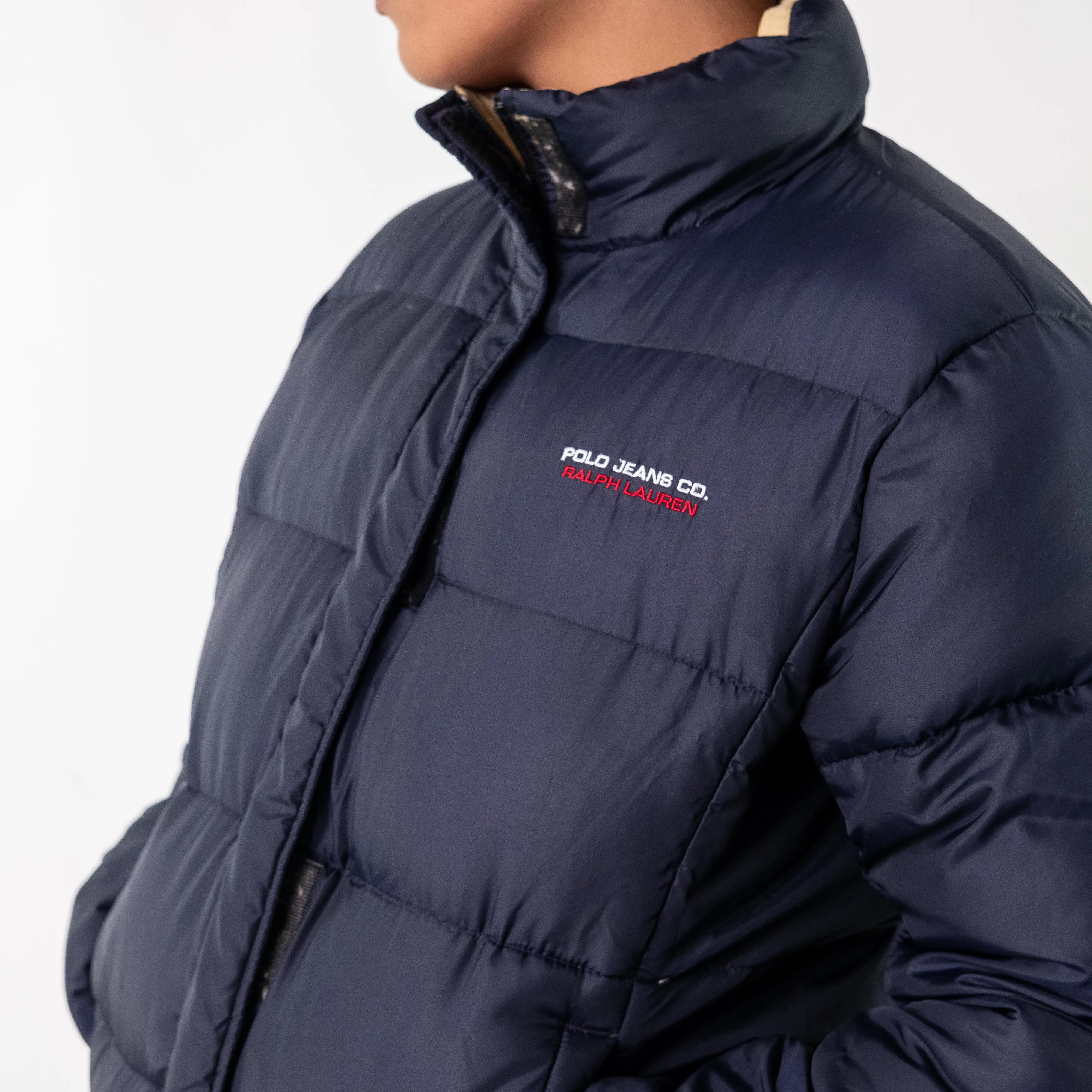 Navy Blue 90s Polo Ralph Lauren Puffer (M)