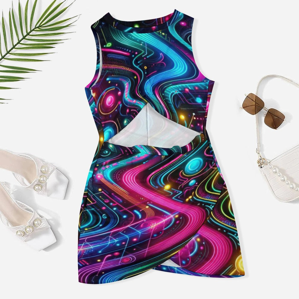 Neon Pulse Rave Dress