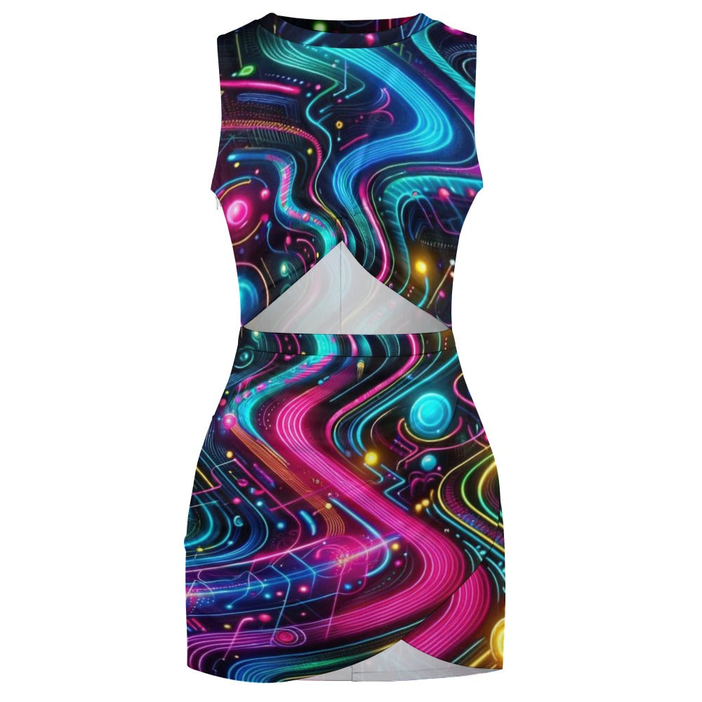 Neon Pulse Rave Dress