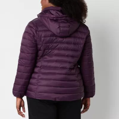 new!St. John's Bay Womens Plus Adaptive Midweight Puffer Jacket