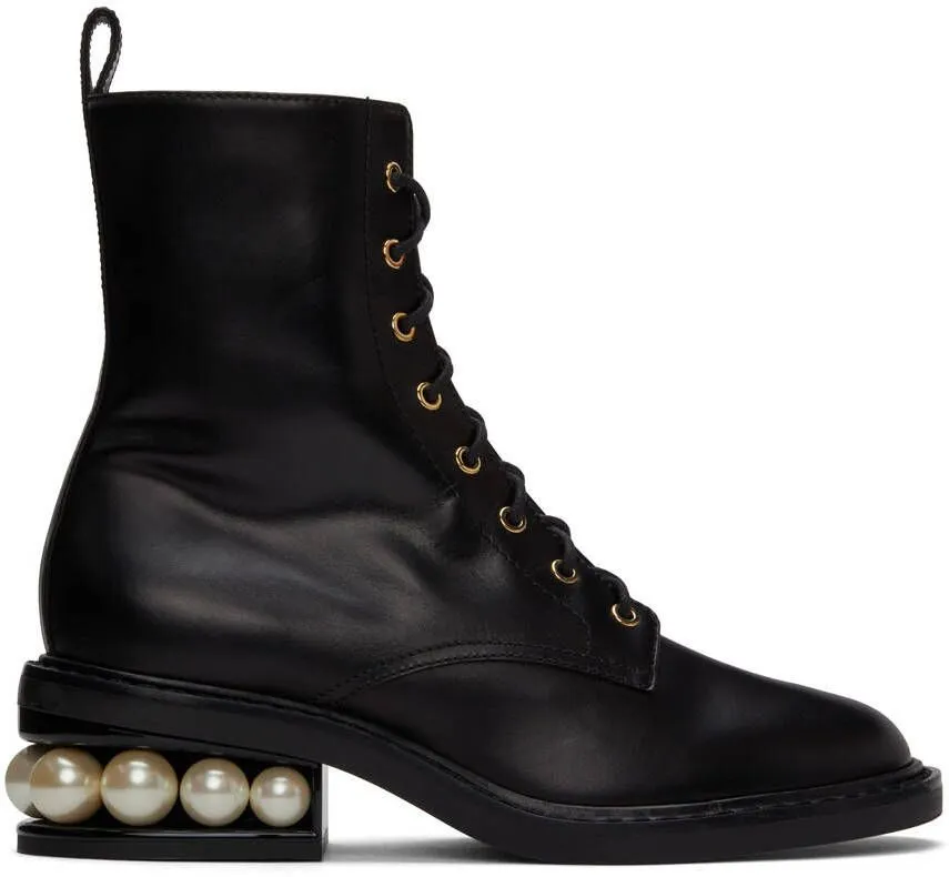 Nicholas Kirkwood Black Casati Combat Boots