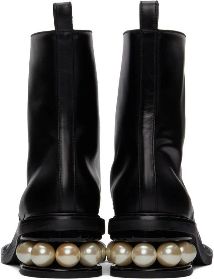 Nicholas Kirkwood Black Casati Combat Boots