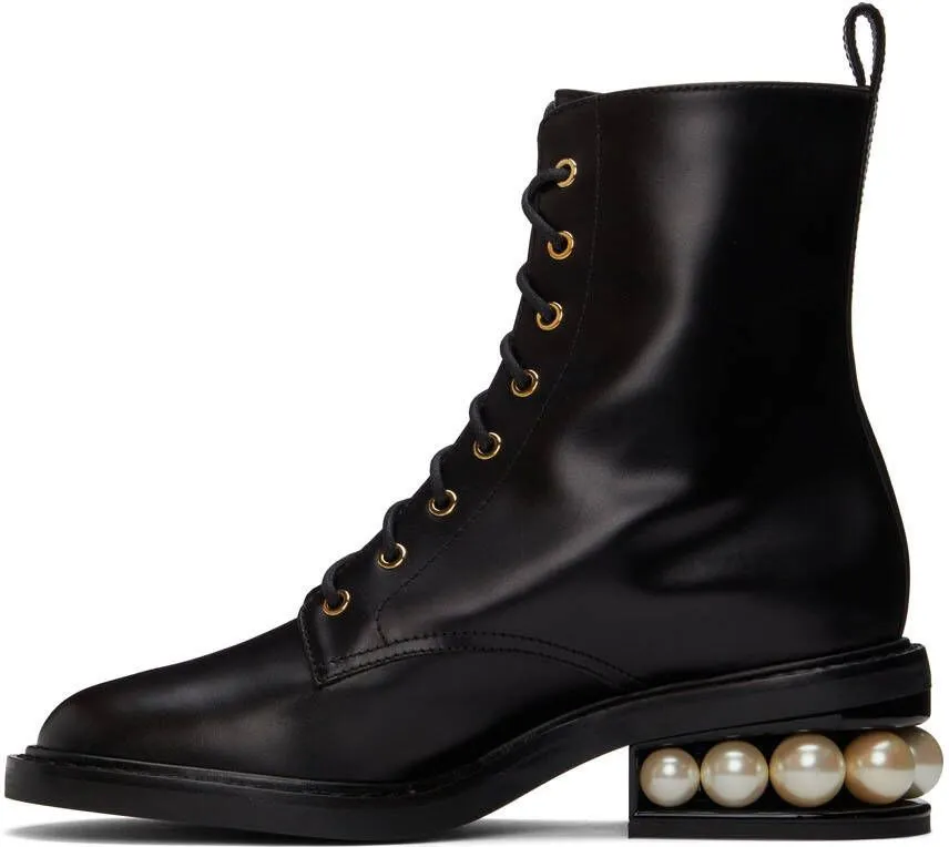 Nicholas Kirkwood Black Casati Combat Boots