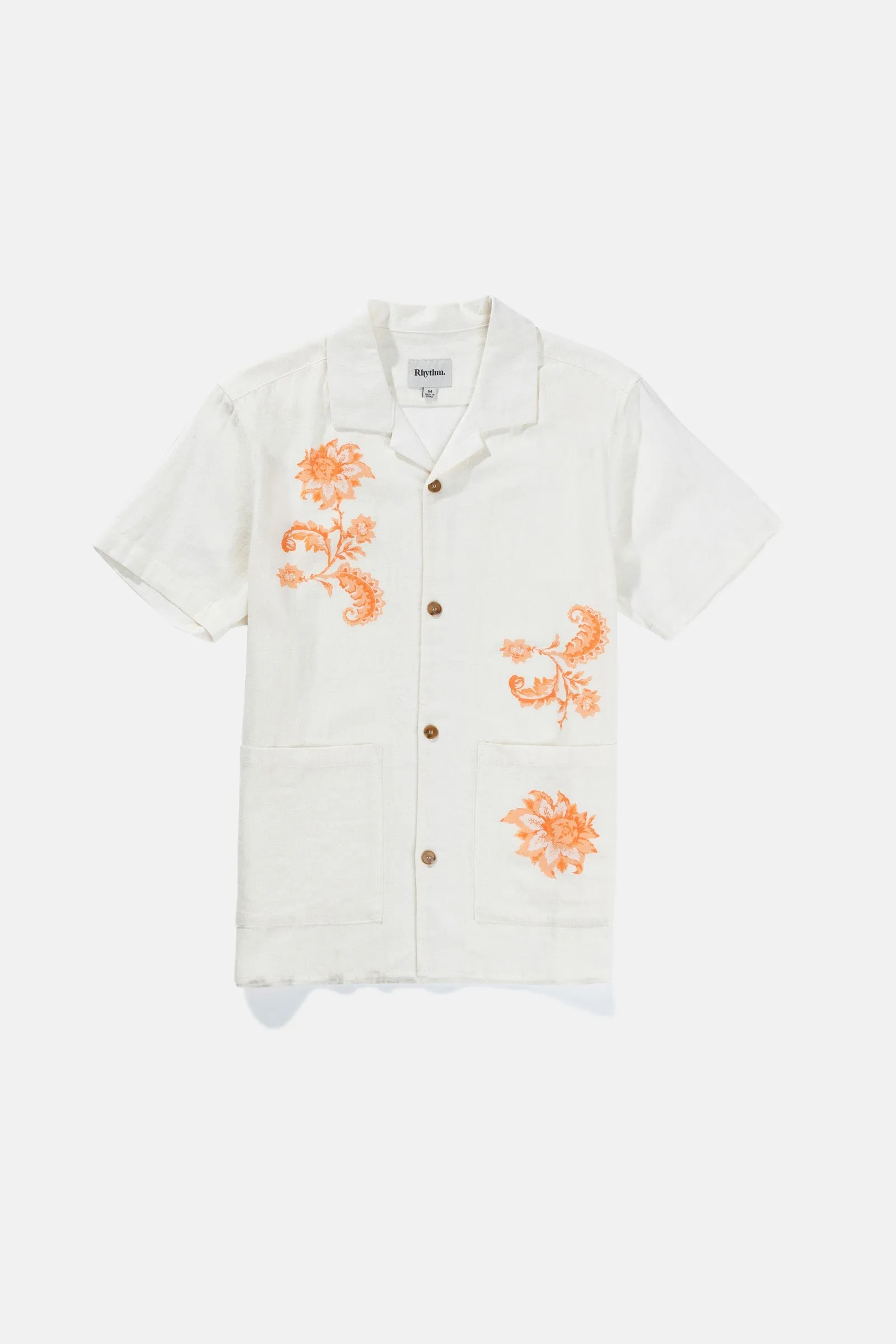 Paisley Cuban Ss Shirt Natural