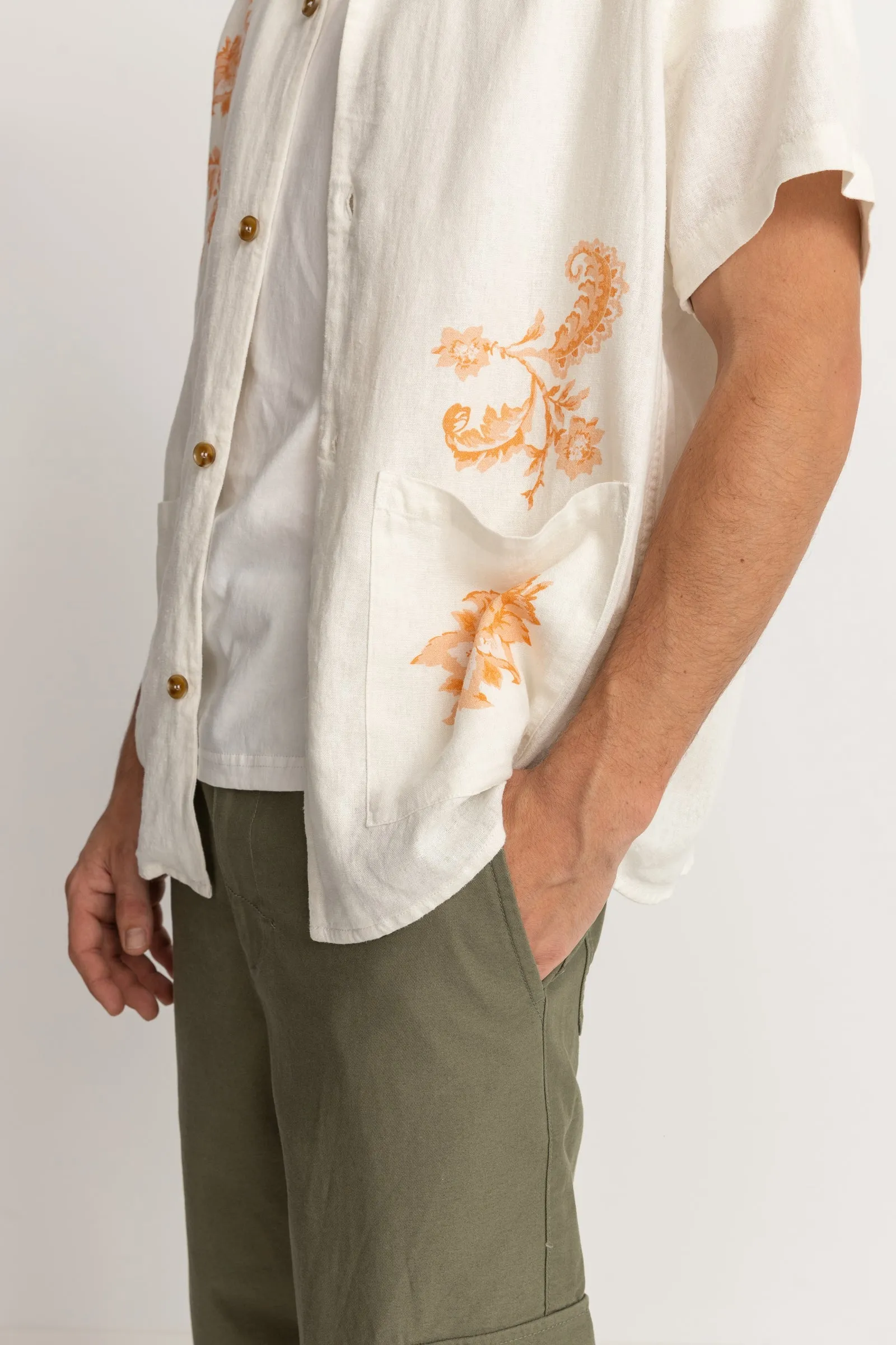 Paisley Cuban Ss Shirt Natural