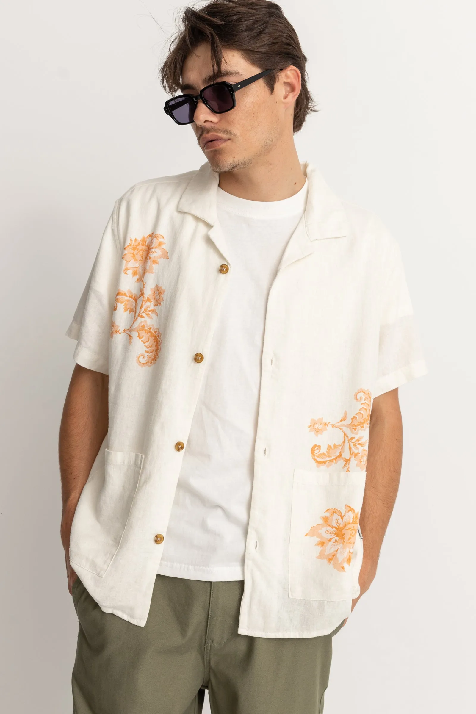 Paisley Cuban Ss Shirt Natural