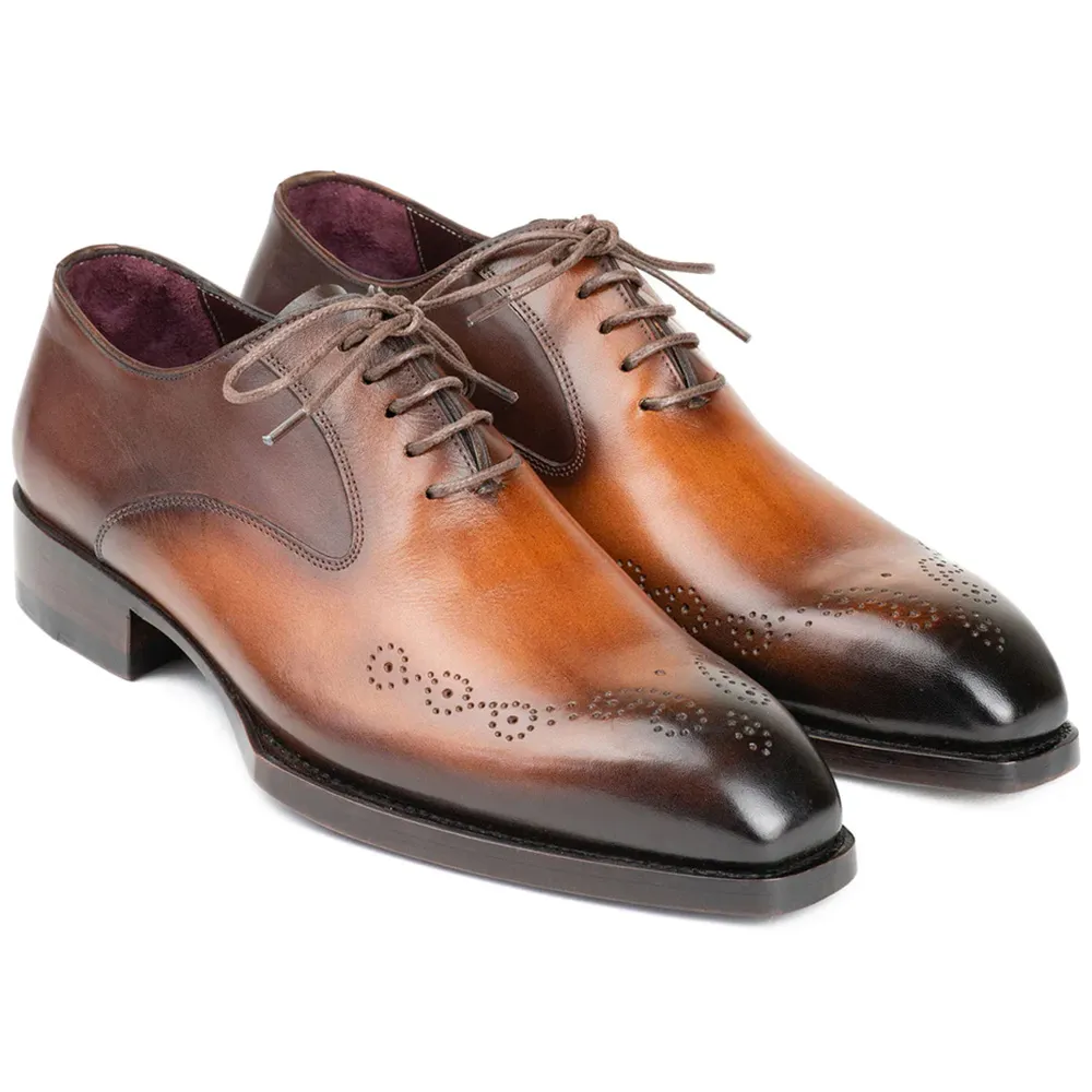 Paul Parkman Goodyear Welted Punched Oxfords Brown & Camel