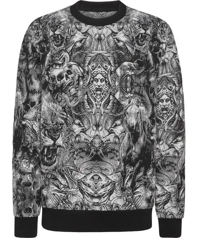 Philipp Plein Knit Pullover Round Neck LS Tattoo