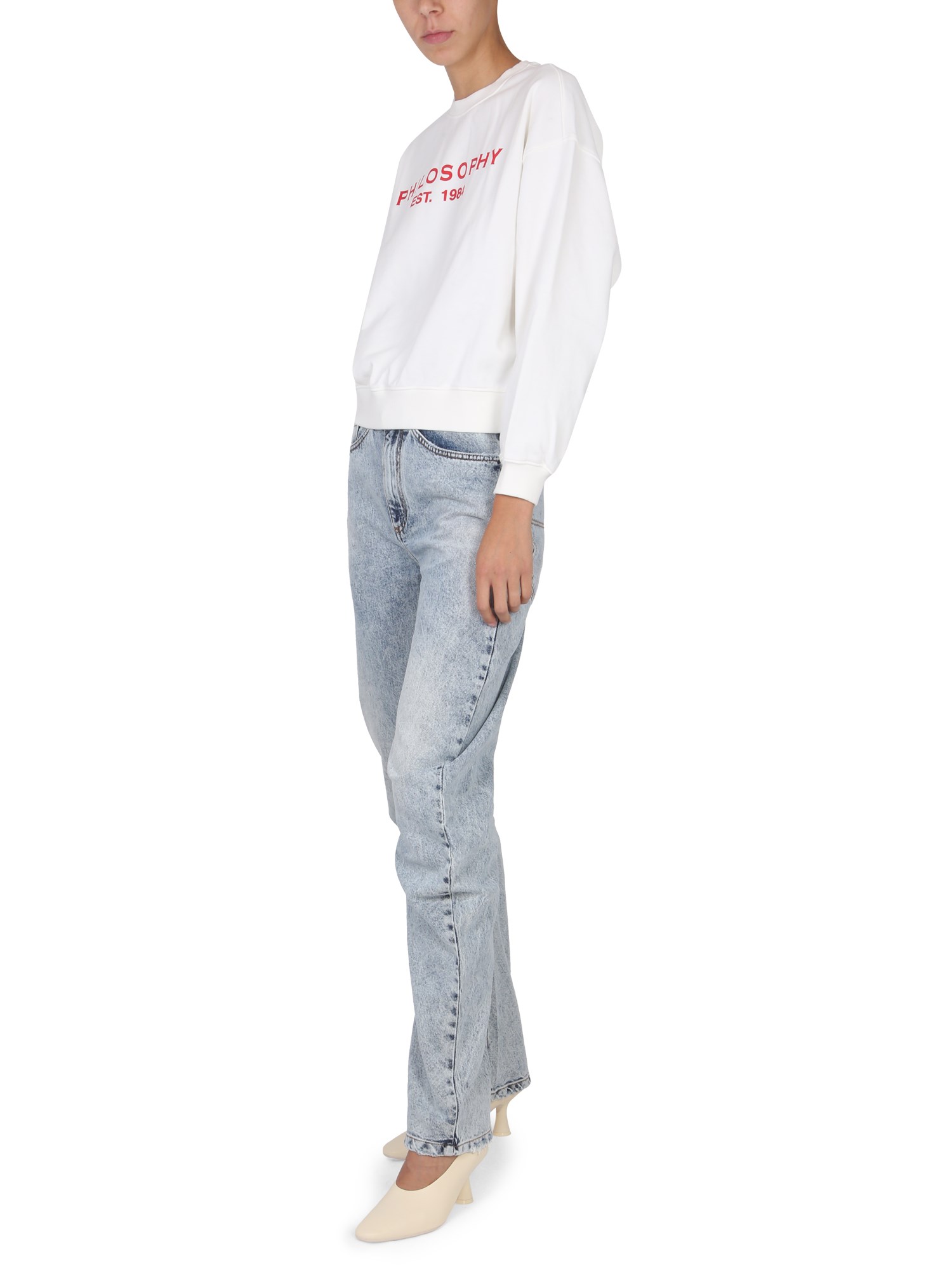 PHILOSOPHY DI LORENZO SERAFINI    COTTON DENIM PANTS