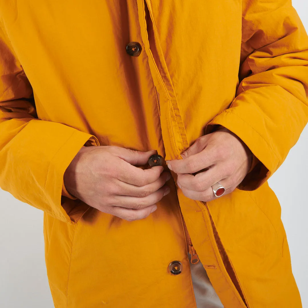 Pop Trading Company Padded Trench Coat Spruce Yellow