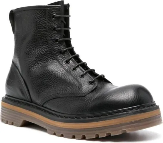 Premiata leather combat boots Black