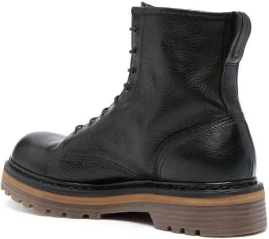 Premiata leather combat boots Black