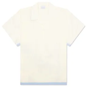 Pullover Camp Shirt - Salt/Light Blue