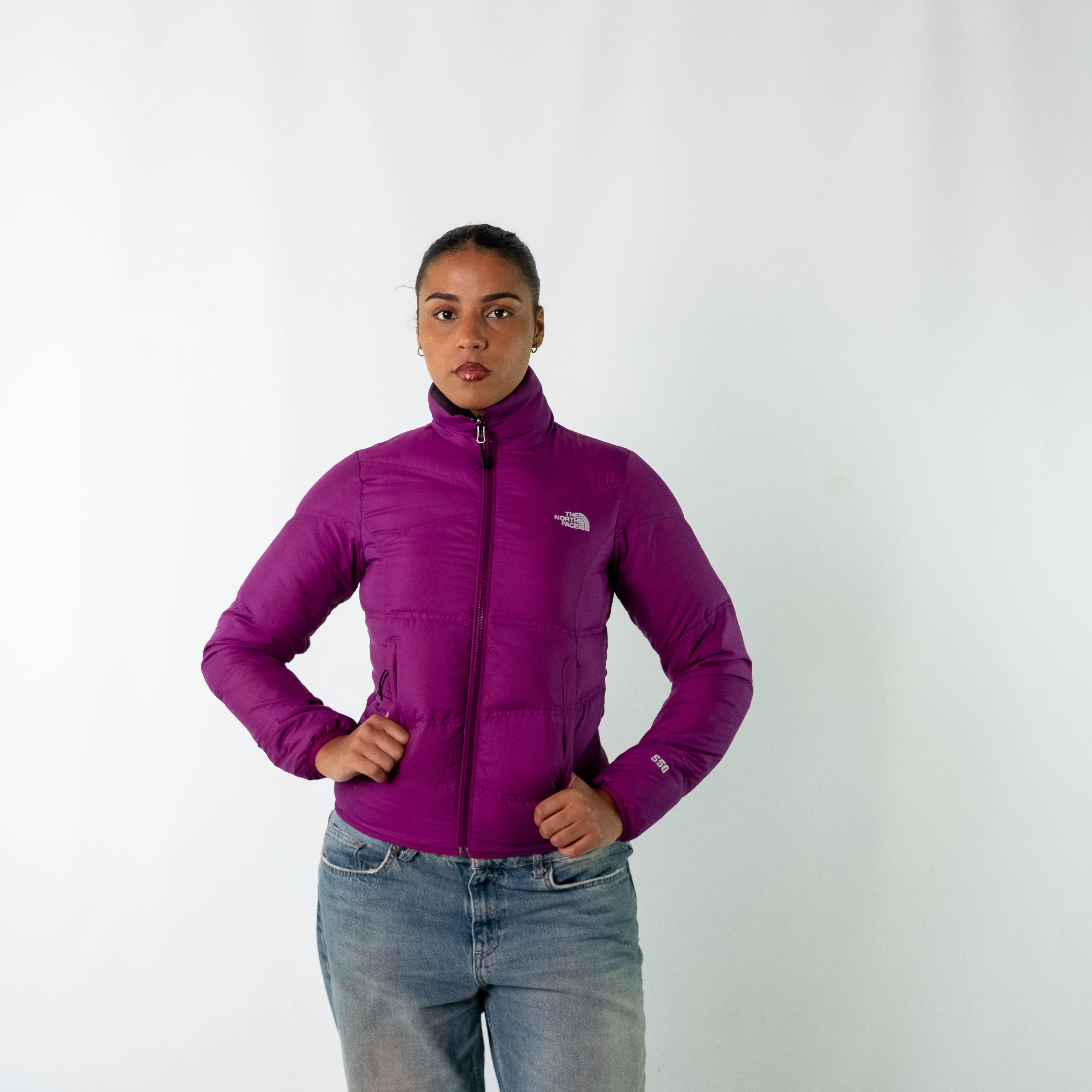 Purple y2ks The North Face Reversible, Deep Purple Puffer (S)