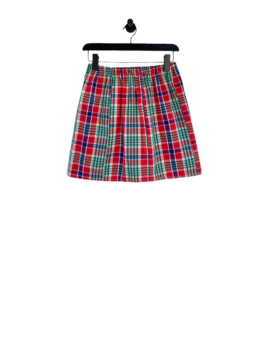 RALPH STRAWBERRY TARTAN MINI GEMMA SKIRT (S/M)