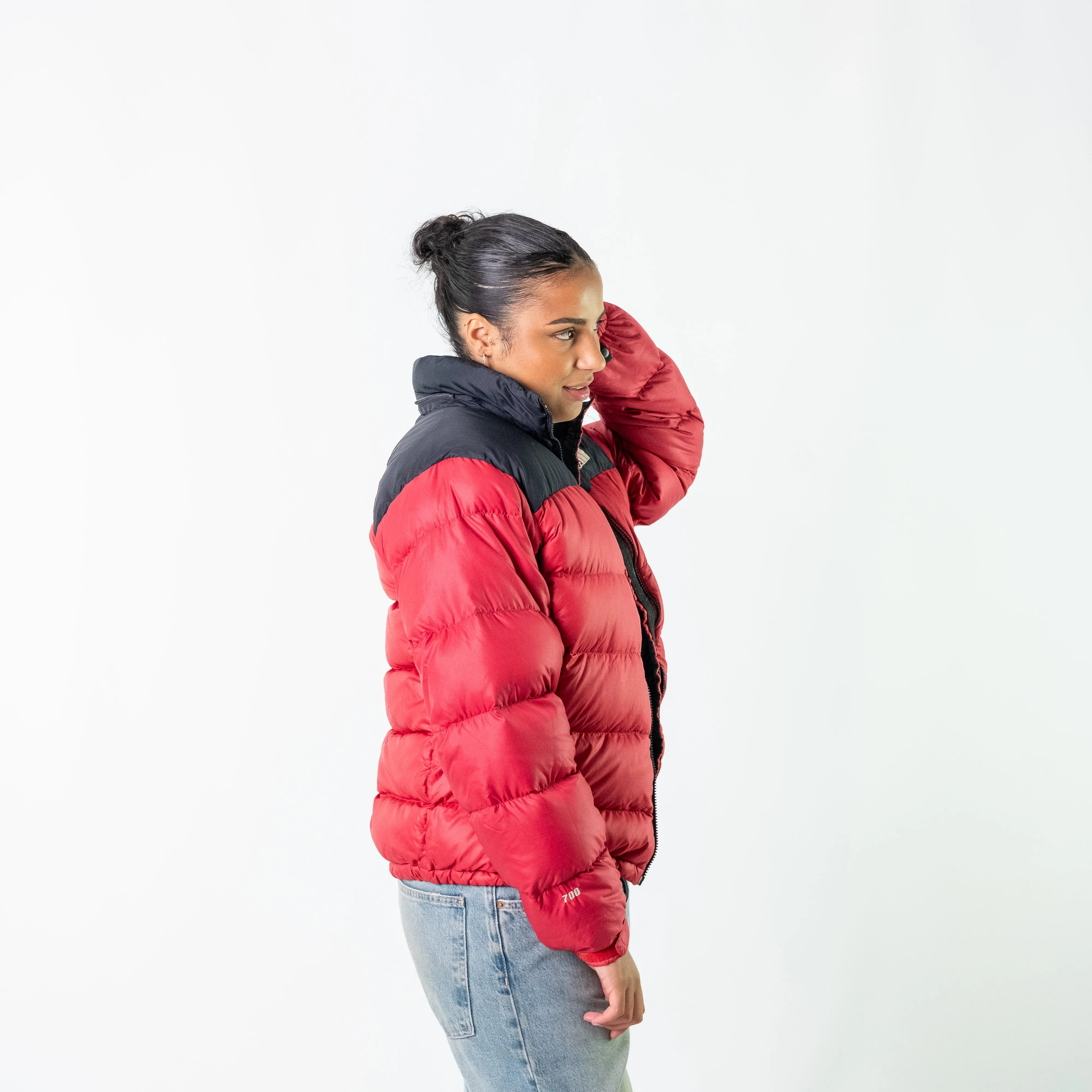 Red 90s The North Face Puffer (L)