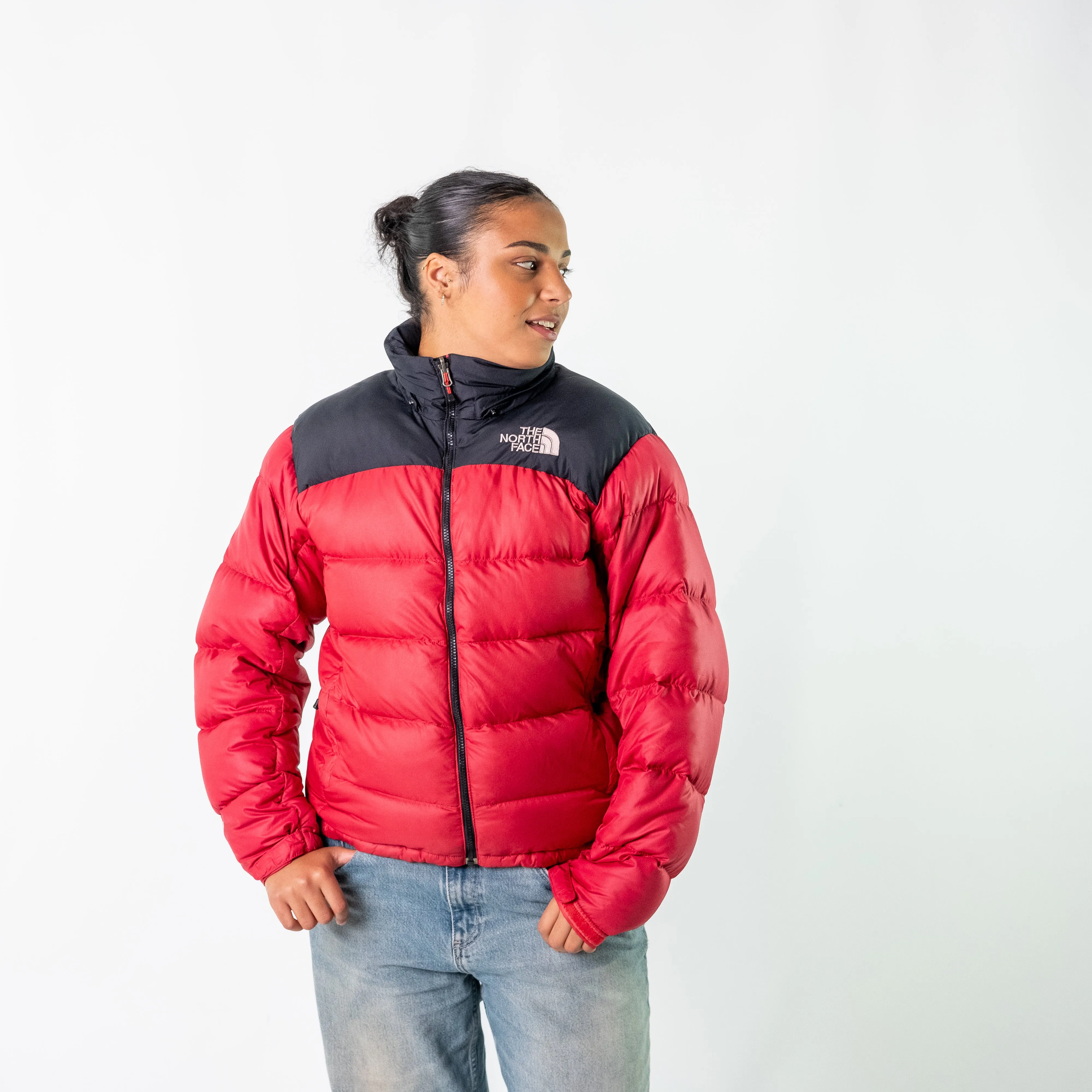 Red 90s The North Face Puffer (L)