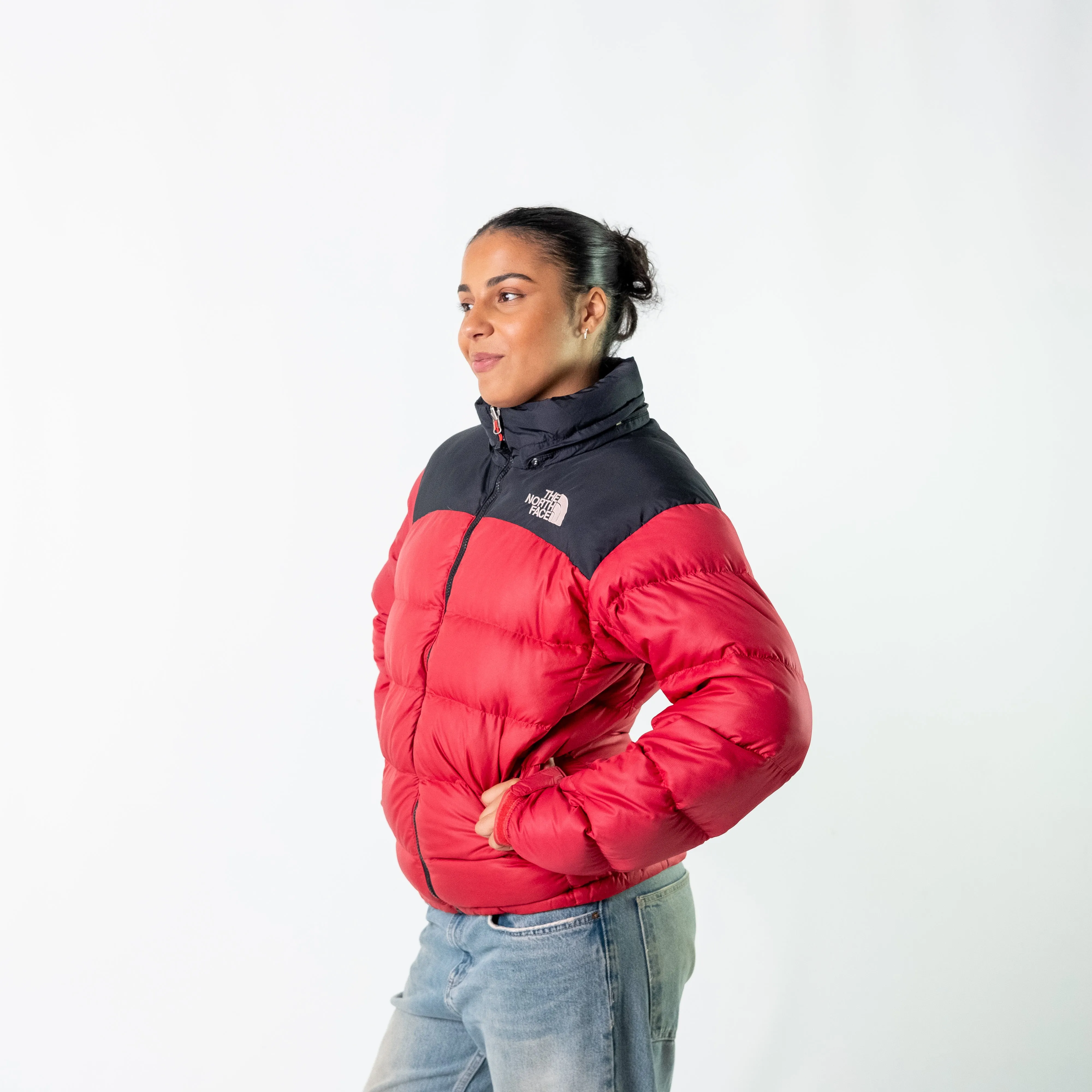 Red 90s The North Face Puffer (L)