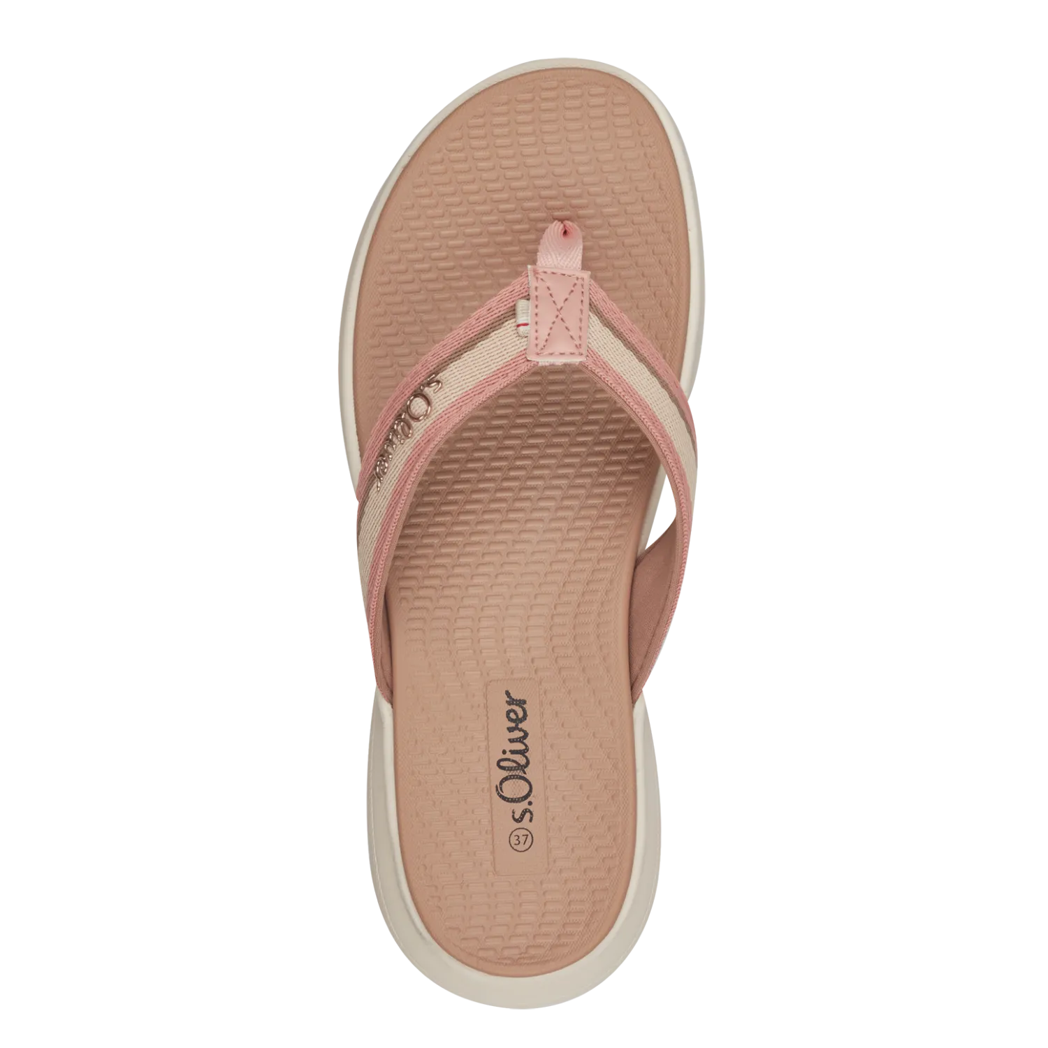 S Oliver Wedge Flip Flop Rose