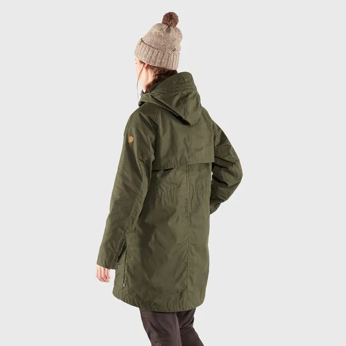 SALE! Fjallraven Women's Karla Hydratic Jacket - Hooded Long Rain Coat from Fjallaven