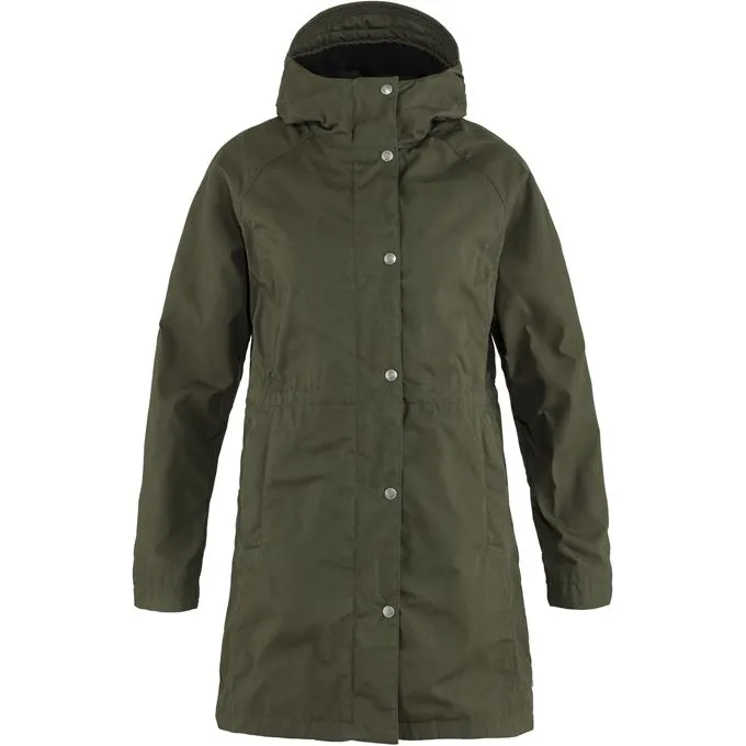 SALE! Fjallraven Women's Karla Hydratic Jacket - Hooded Long Rain Coat from Fjallaven