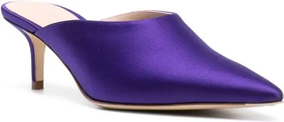 Scarosso Laura 60mm satin mules Purple