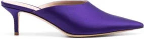 Scarosso Laura 60mm satin mules Purple