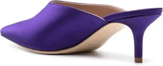 Scarosso Laura 60mm satin mules Purple