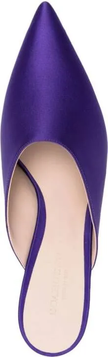 Scarosso Laura 60mm satin mules Purple