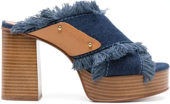 See by Chloé Schuhe 100mm platform mules Blue