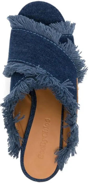 See by Chloé Schuhe 100mm platform mules Blue