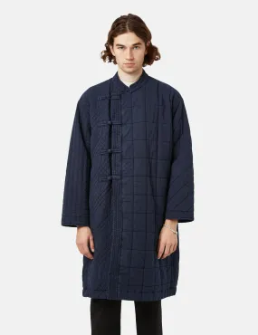 Snow Peak Patchwork Quilted NORAGI Coat - Navy Blue