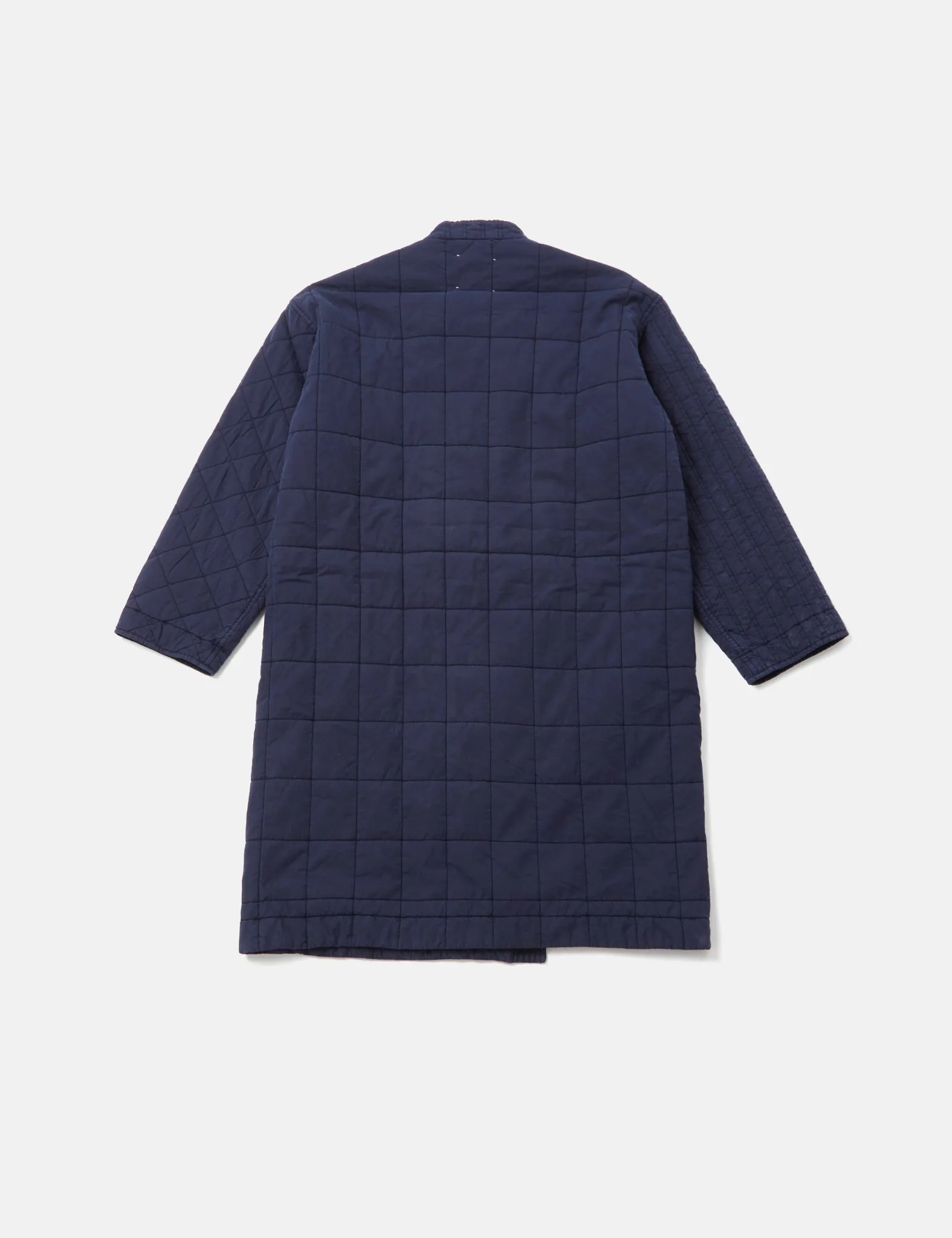 Snow Peak Patchwork Quilted NORAGI Coat - Navy Blue